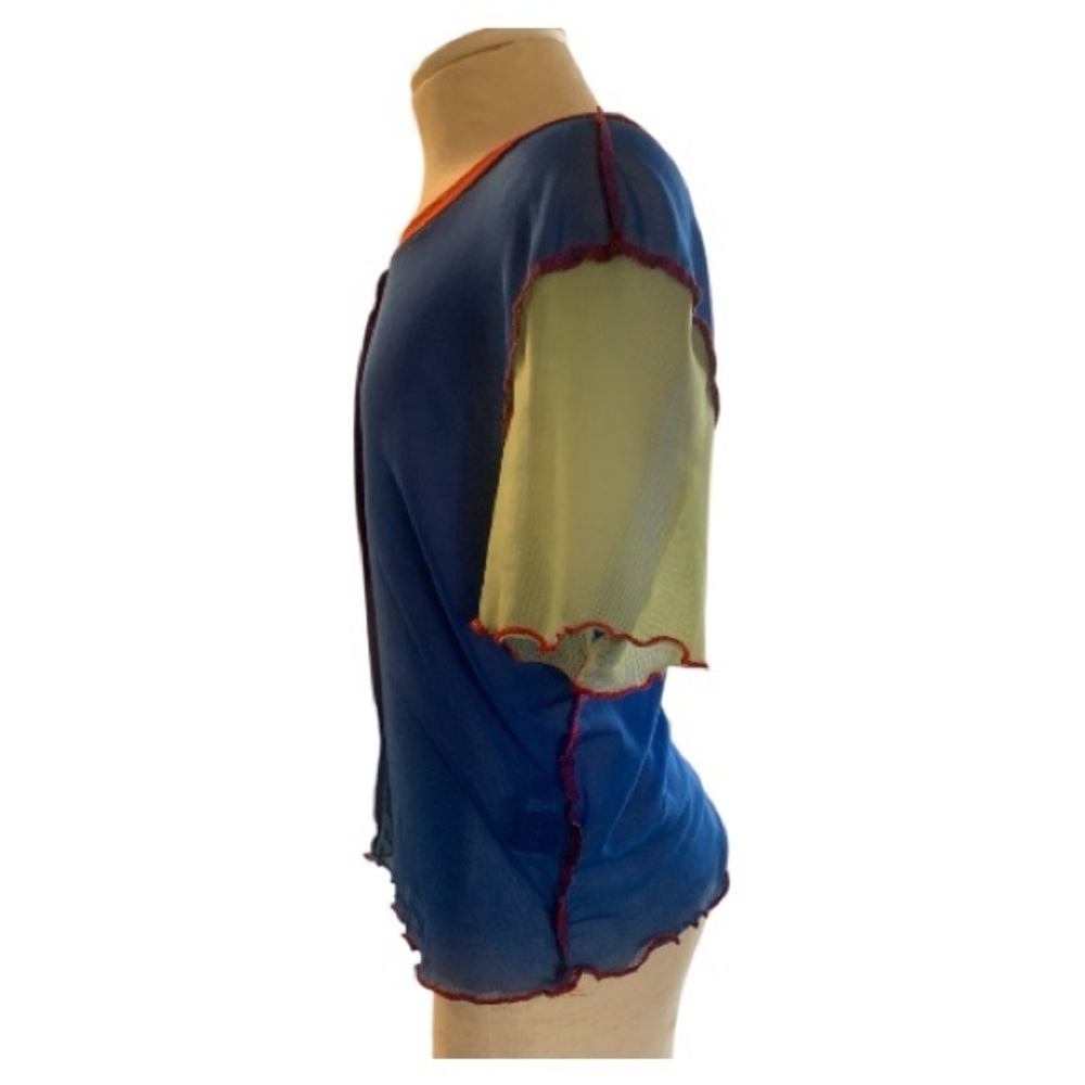 Colorblock Sheer Top - Picture 2 of 5